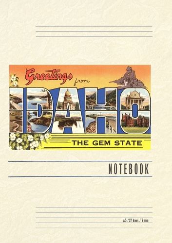 Cover image for Vintage Lined Notebook Greetings from Idaho, the Gem State