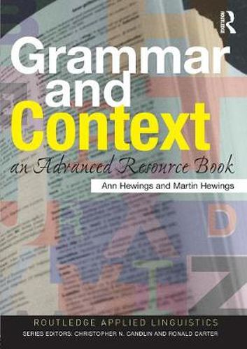 Cover image for Grammar and Context: An Advanced Resource Book