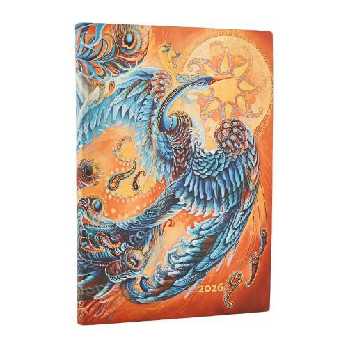 Cover image for 2026 Skybird (Birds of Happiness) Midi 12-month Horizontal Softcover Flexi Dayplanner 2026 (Elastic Band Closure)