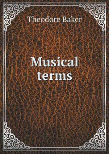 Cover image for Musical terms