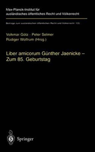 Cover image for Liber amicorum Gunther Jaenicke - Zum 85. Geburtstag