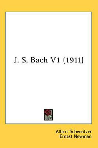 Cover image for J. S. Bach V1 (1911)