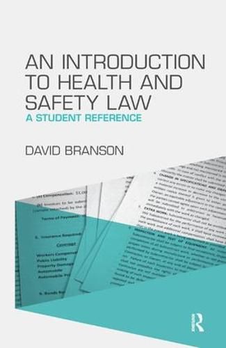 Cover image for An Introduction to Health and Safety Law: A Student Reference