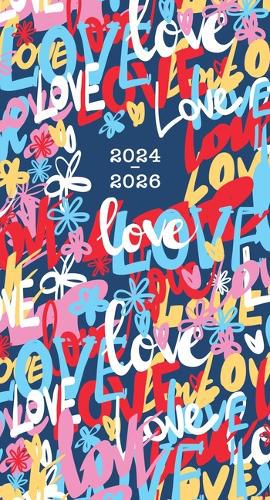 2025 Love, Love, Love Checkbook/2 Year Pocket Planner