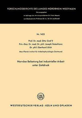 Nervoese Belastung Bei Industrieller Arbeit Unter Zeitdruck