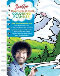 Cover image for Bob Ross Happy Little 18-Month Coloring Planner