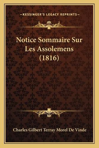 Notice Sommaire Sur Les Assolemens (1816)