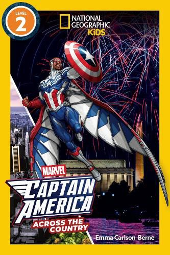 Cover image for Marvel's Captain America Across the Country (National Geographic Kids Readers, Level 2)