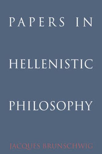 Cover image for Papers in Hellenistic Philosophy