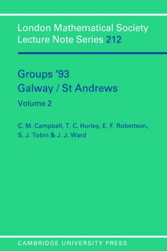 Groups '93 Galway/St Andrews: Volume 2