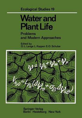 Cover image for Water and Plant Life: Problems and Modern Approaches