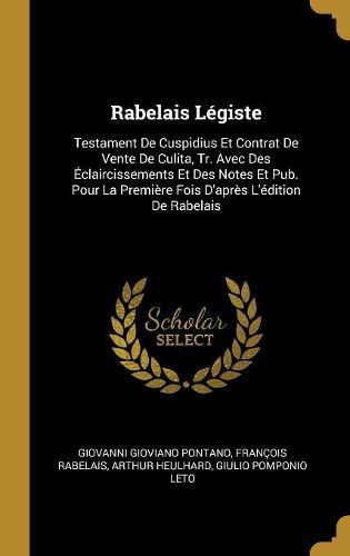 Cover image for Rabelais Legiste