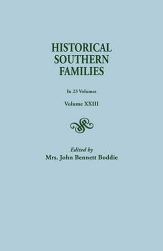 Cover image for Historical Southern Families