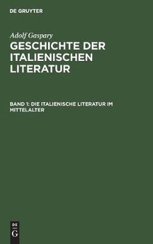Cover image for Die Italienische Literatur Im Mittelalter