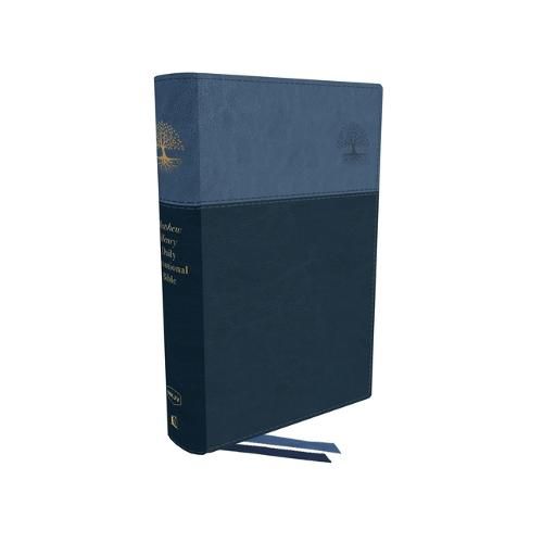 NKJV, Matthew Henry Daily Devotional Bible, Leathersoft, Blue, Red Letter, Comfort Print: 366 Daily Devotions by Matthew Henry