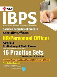 Cover image for Ibps 2019 Specialist Officers HR/Personnel Officer Scale I (Preliminary & Main)- 15 Practice Sets