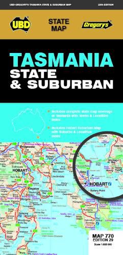 Tasmania State & Suburban Map 770 29th ed