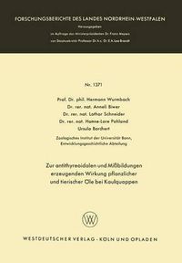 Cover image for Zur Antithyreoidalen Und Missbildungen Erzeugenden Wirkung Pflanzlicher Und Tierischer OEle Bei Kaulquappen