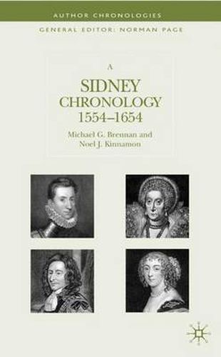 Cover image for A Sidney Chronology: 1554-1654