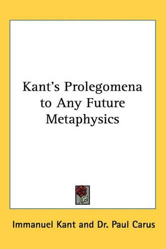 Cover image for Kant's Prolegomena to Any Future Metaphysics