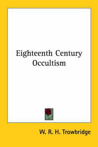 Cover image for Eighteenth Century Occultism