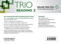 Cover image for Trio Reading: Level 2: Online Practice Teacher Access Card