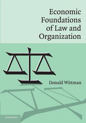 Cover image for Economic Foundations of Law and Organization