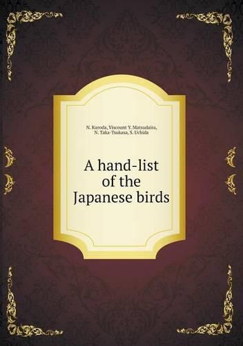 A hand-list of the Japanese birds