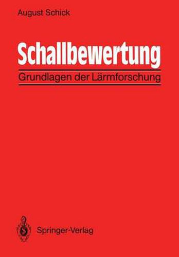 Cover image for Schallbewertung: Grundlagen Der Larmforschung