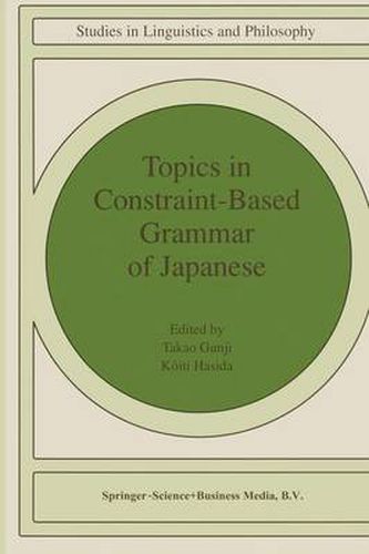 Cover image for Topics in Constraint-Based Grammar of Japanese