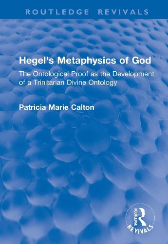 Cover image for Hegel's Metaphysics of God