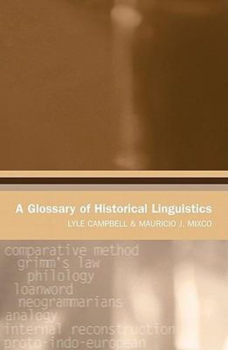 A Glossary of Historical Linguistics