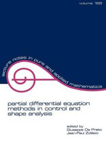 Cover image for partial differential equation methods in control and shape analysis: lecture notes in pure and applied mathematics