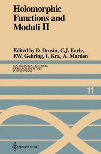Cover image for Holomorphic Functions and Moduli II: Proceedings of a Workshop held March 13-19, 1986