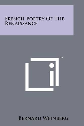 Cover image for French Poetry of the Renaissance
