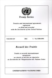 Cover image for Treaty Series 3119 (English/French Edition)