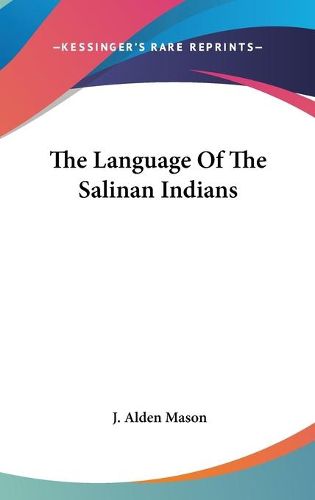 Cover image for The Language of the Salinan Indians