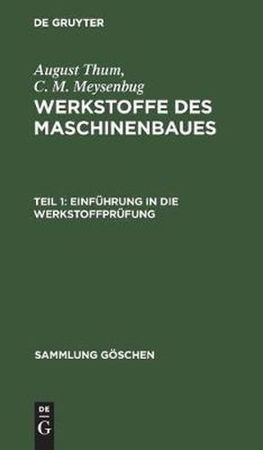 Cover image for Einfuhrung in die Werkstoffprufung