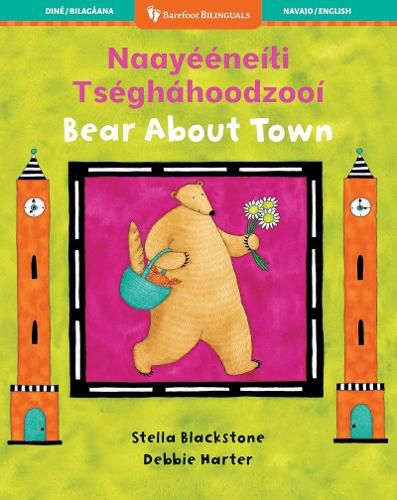 Cover image for Bear About Town (Bilingual Navajo & English)