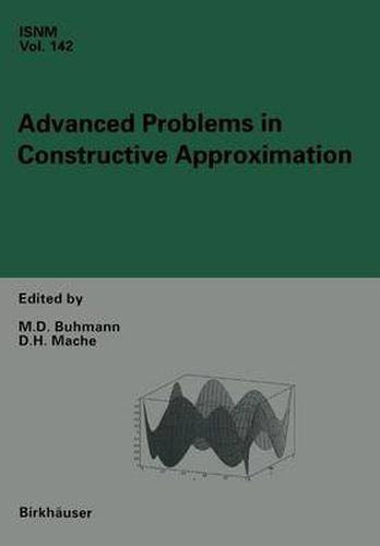 Cover image for Advanced Problems in Constructive Approximation: 3rd International Dortmund Meeting on Approximation Theory (IDoMAT) 2001