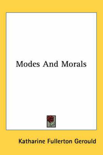 Cover image for Modes and Morals