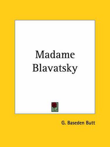 Cover image for Madame Blavatsky (1925)