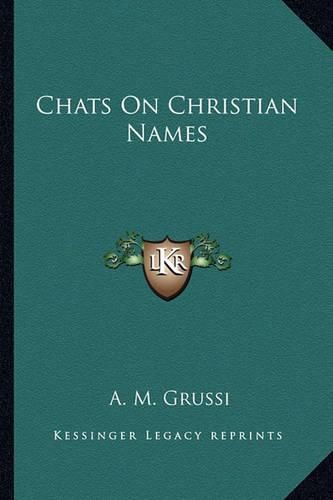 Cover image for Chats on Christian Names