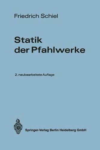 Cover image for Statik Der Pfahlwerke