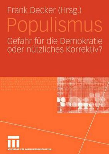 Cover image for Populismus: Gefahr Fur Die Demokratie Oder Nutzliches Korrektiv?