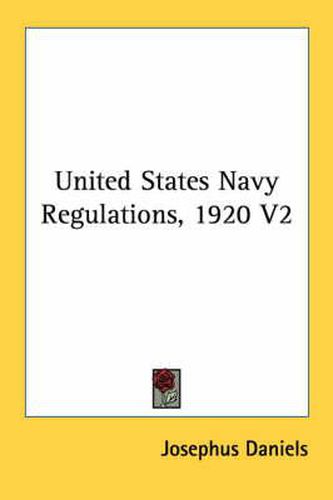 United States Navy Regulations, 1920 V2