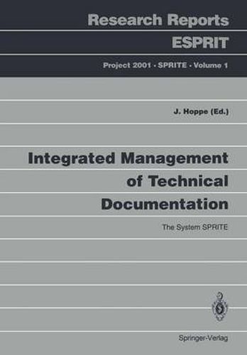 Cover image for Integrated Management of Technical Documentation: The System SPRITE