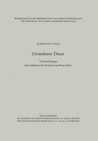 Cover image for Umstrittene Daten: Untersuchungen Zum Auftreten Der Griechen Am Roten Meer