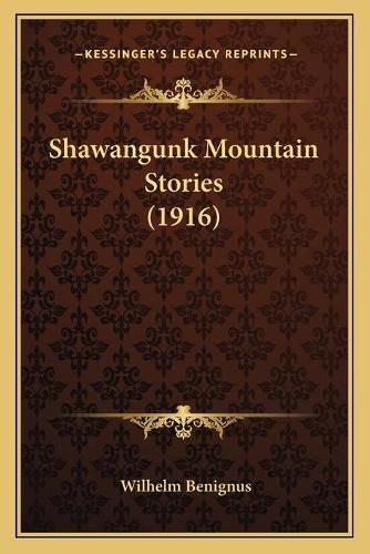 Cover image for Shawangunk Mountain Stories (1916)