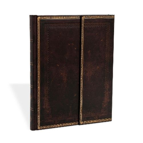 Cover image for Black Moroccan (Old Leather Collection) Ultra Unlined Hardcover Journal